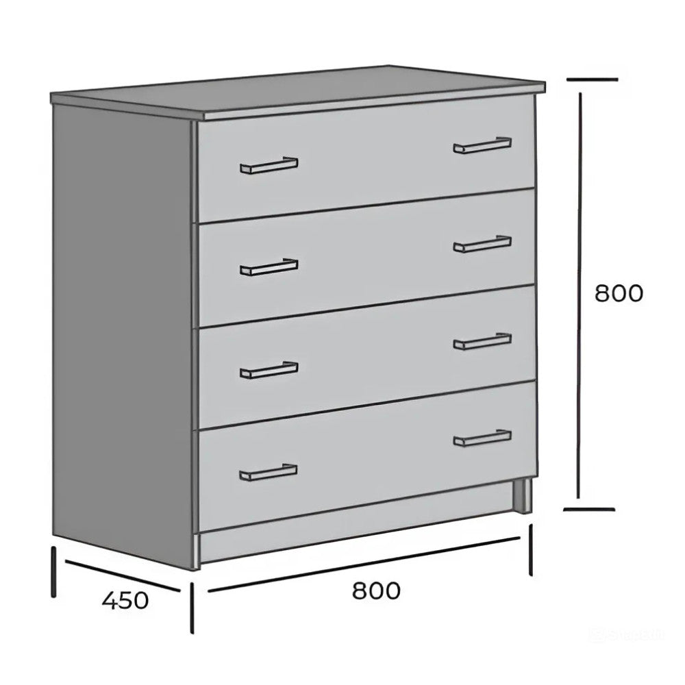 Комод в спальню 4 шухляди 80x45x80 см