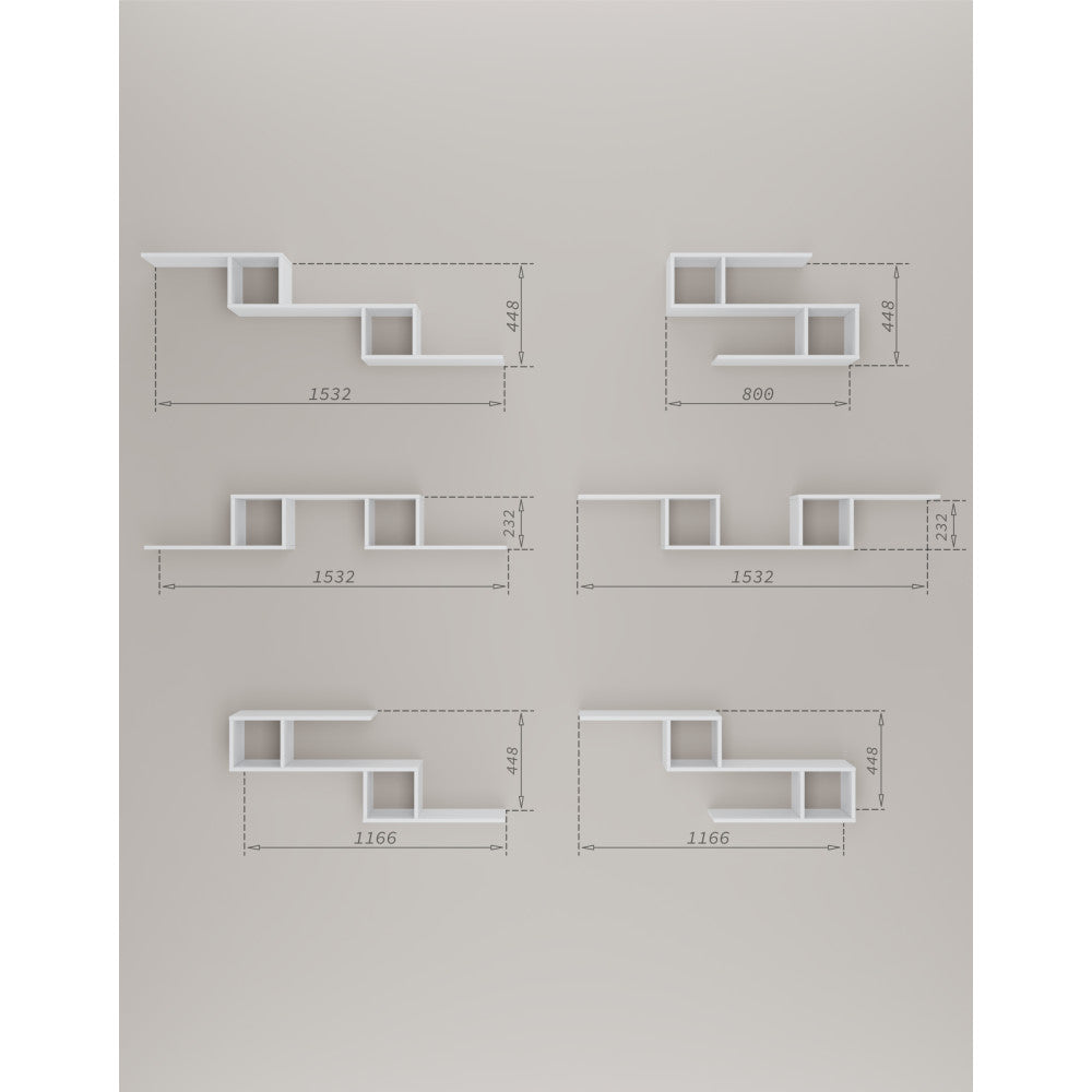 Полиця-конструктор 153,2x20x44,8 см