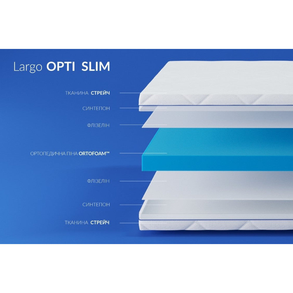 Ліжко Нео 160x200 см з матрацом Largo Opti Slim