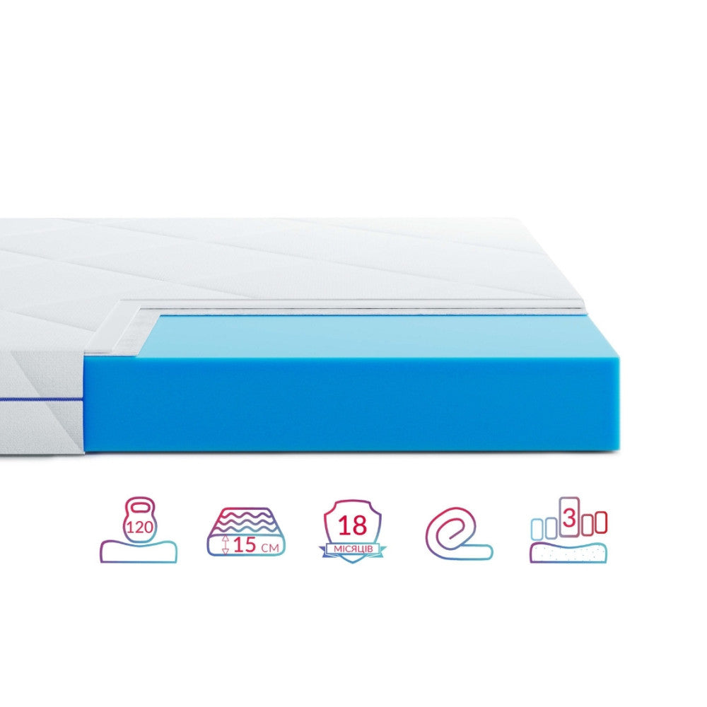 Матрац безпружинний Highfoam Largo Slim New, скрутка