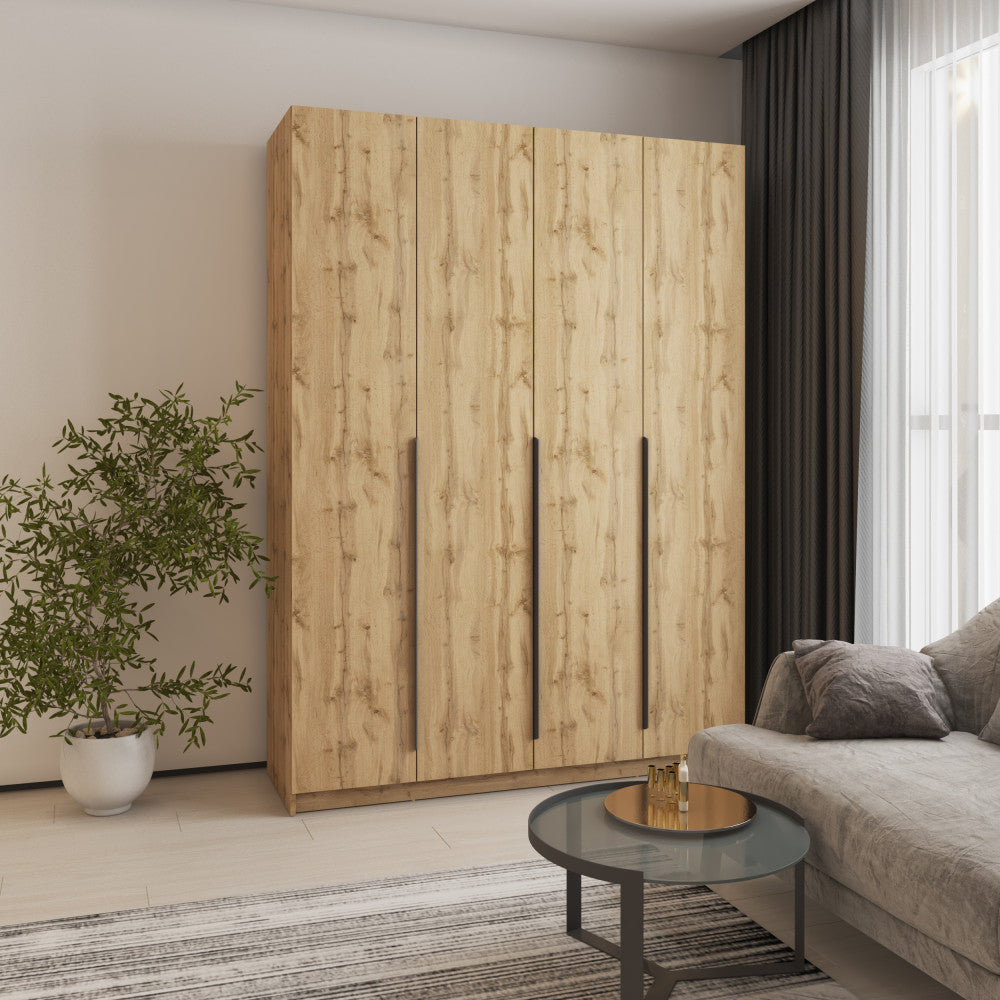 Шафа 4-дверна Оскар ДСП BL-B додаткова штанга