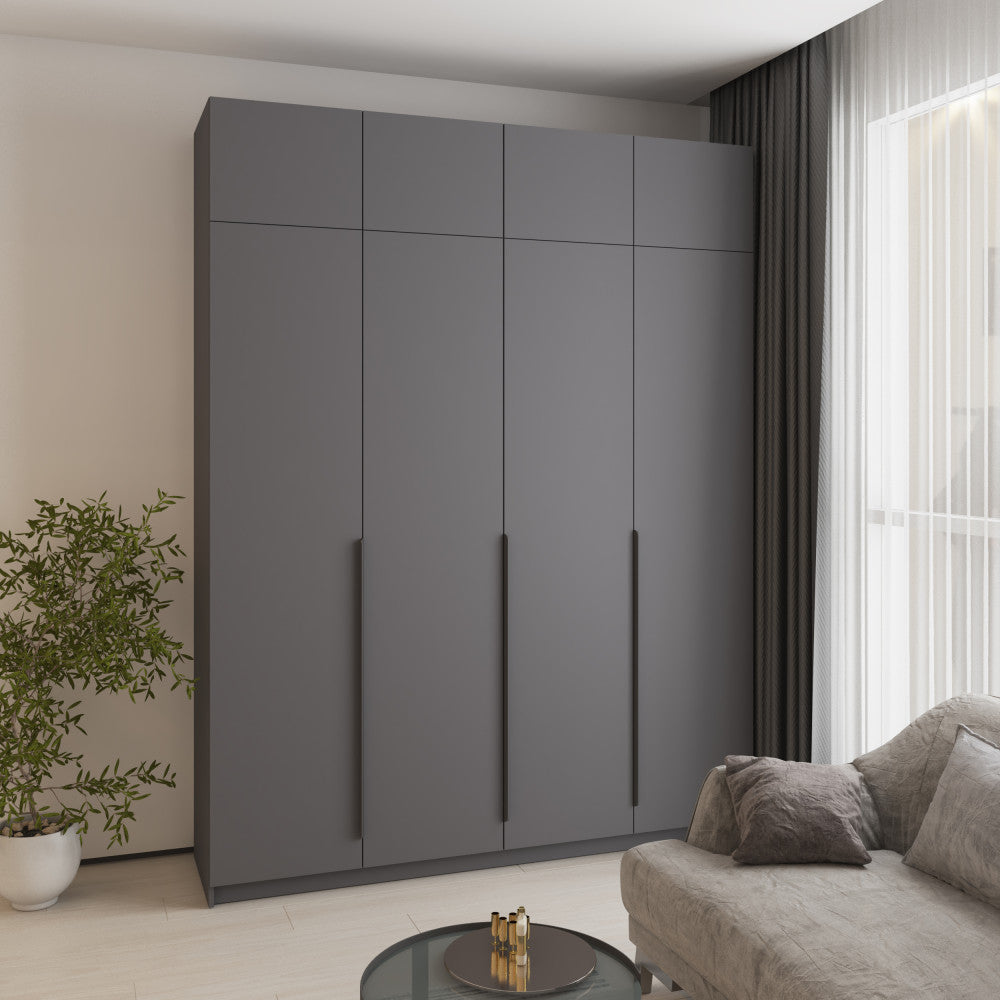 Шафа 4-дверна з антресоллю Оскар ДСП BL-B блок шухляд