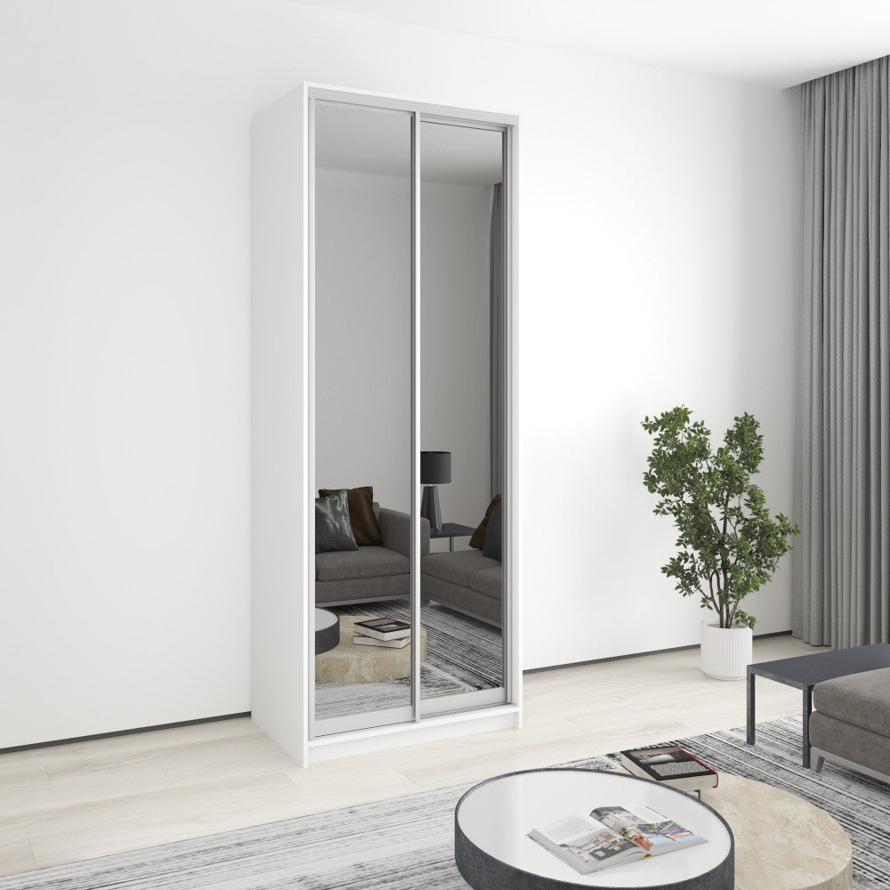 Шафа-купе дводверна Стандарт AL 2 Дзеркала 90x45x240 см