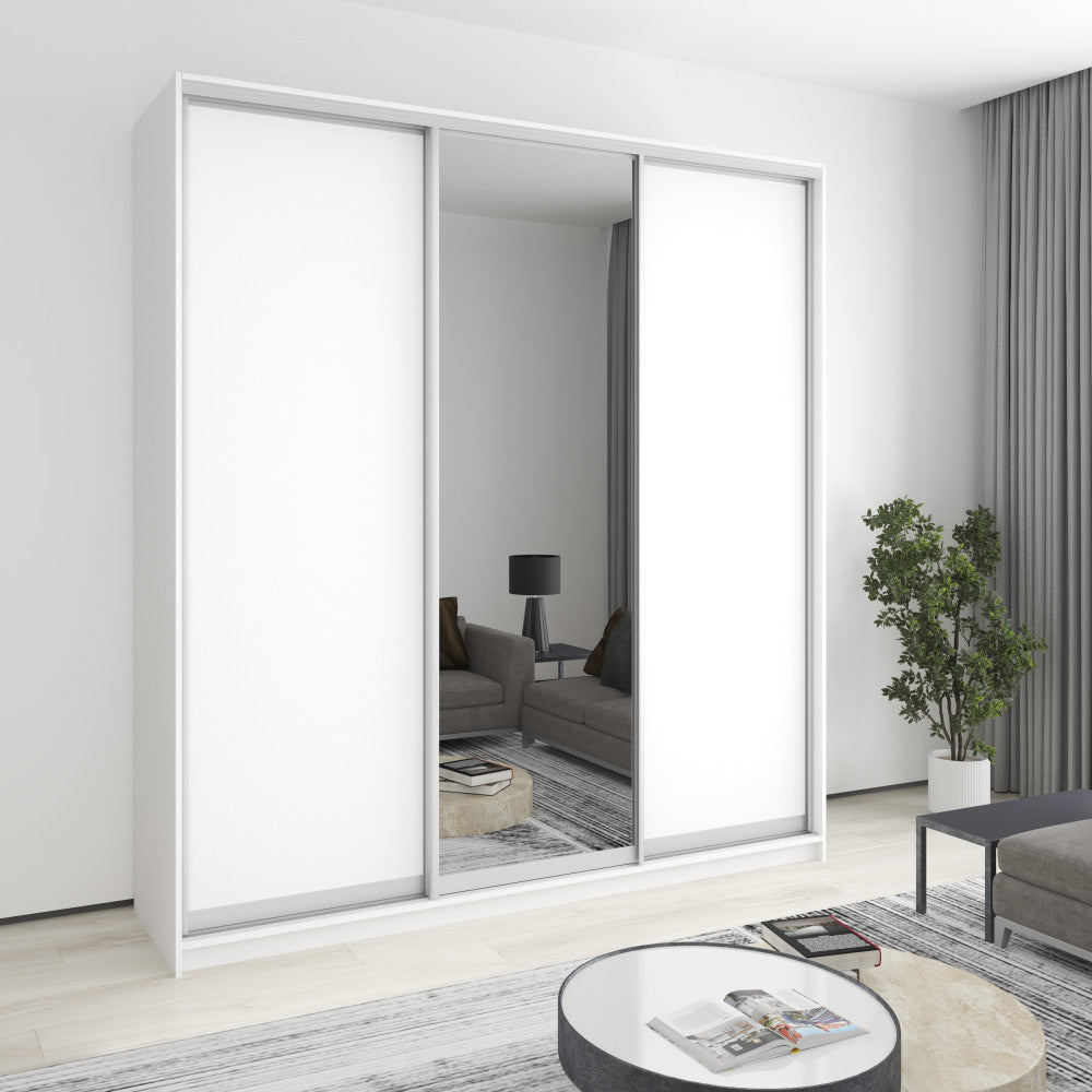 Шафа-купе тридверна Комбо AL 2ДСП/Дзеркало 220x60x240 см