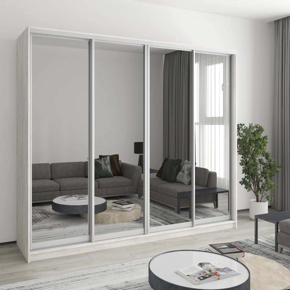 Шафа-купе чотиридверна Стандарт AL 4 Дзеркала 240x60x210 см