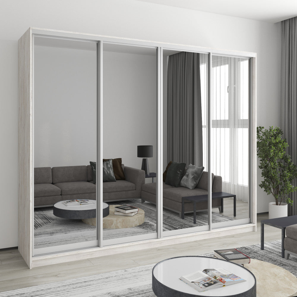Шафа-купе чотиридверна Стандарт AL 4 Дзеркала 260x60x210 см