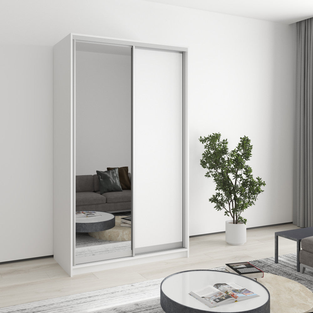 Шафа-купе дводверна Стандарт AL ДСП/Дзеркало 120x60x210 см