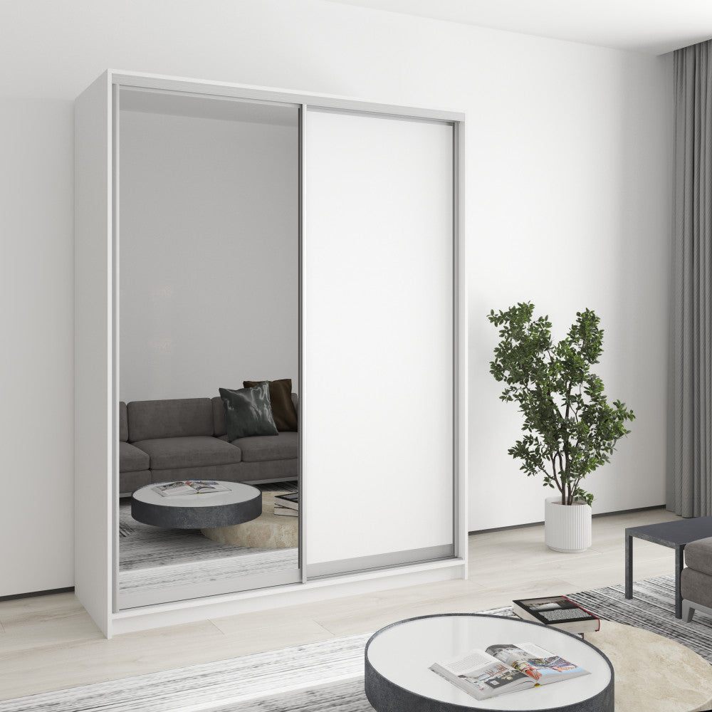 Шафа-купе дводверна Стандарт AL ДСП/Дзеркало 160x60x210 см